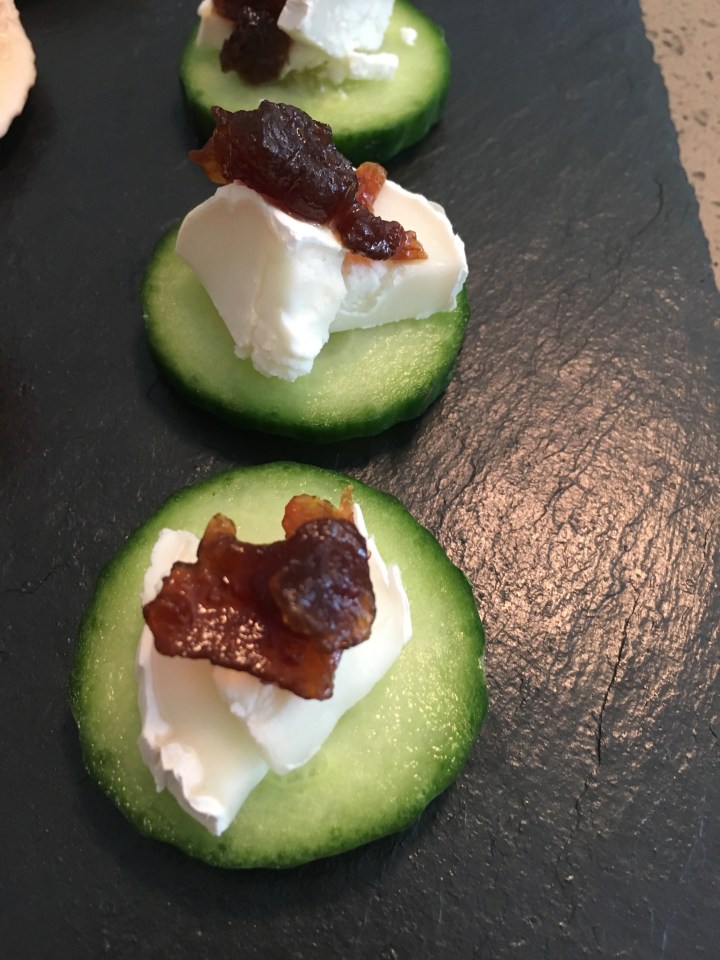 Cucumber, Goats Cheese & Red Onion&nbsp;Chutney